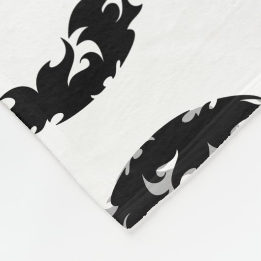 Bewitching Black Crescent Moon Silhouette Fleece Deken (Hoek)