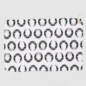 Bewitching Black Crescent Moon Silhouette Golfhanddoek (Horizontaal)