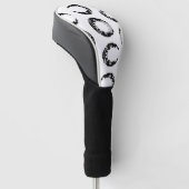 Bewitching Black Crescent Moon Silhouette Golfheadcover (Schuin)