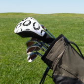 Bewitching Black Crescent Moon Silhouette Golfheadcover (Insitu)