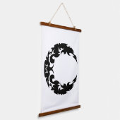 Bewitching Black Crescent Moon Silhouette Hangend Wandkleed (Gebogen)