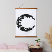 Bewitching Black Crescent Moon Silhouette Hangend Wandkleed (Slaapkamer)