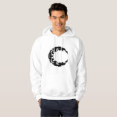Bewitching Black Crescent Moon Silhouette Hoodie (Voorkant volledig)