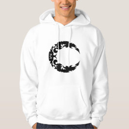Bewitching Black Crescent Moon Silhouette Hoodie