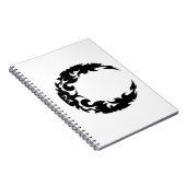 Bewitching Black Crescent Moon Silhouette Notitieboek (Rechterzijde)