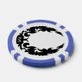 Bewitching Black Crescent Moon Silhouette Poker Chips (Enkel)