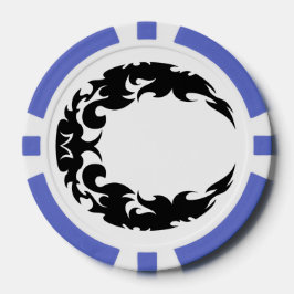 Bewitching Black Crescent Moon Silhouette Poker Chips