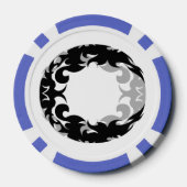 Bewitching Black Crescent Moon Silhouette Poker Chips (Achterkant)