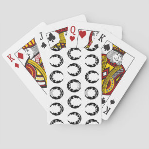 Bewitching Black Crescent Moon Silhouette Pokerkaarten