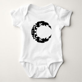 Bewitching Black Crescent Moon Silhouette Romper