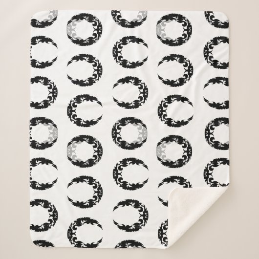 Bewitching Black Crescent Moon Silhouette Sherpa Deken (Voorkant)