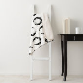 Bewitching Black Crescent Moon Silhouette Sherpa Deken (In situ)