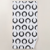 Bewitching Black Crescent Moon Silhouette Strandlaken (Voorkant)