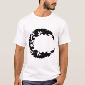 Bewitching Black Crescent Moon Silhouette T-shirt (Voorkant)