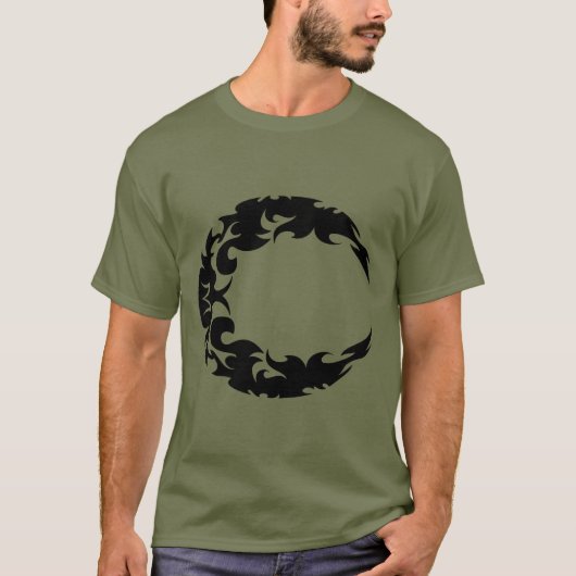 Bewitching Black Crescent Moon Silhouette T-shirt (Voorkant)