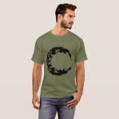 Bewitching Black Crescent Moon Silhouette T-shirt (Voorkant volledig)