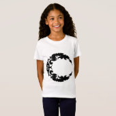 Bewitching Black Crescent Moon Silhouette T-shirt (Voorkant volledig)
