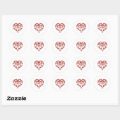 Bewitching Bold Blazing Fire Red Heart Design Ronde Sticker (Vel)