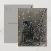 Bewitching Boots heks boots Halloween Briefkaart (Voorkant / Achterkant)
