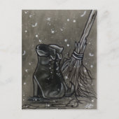 Bewitching Boots heks boots Halloween Briefkaart (Voorkant)