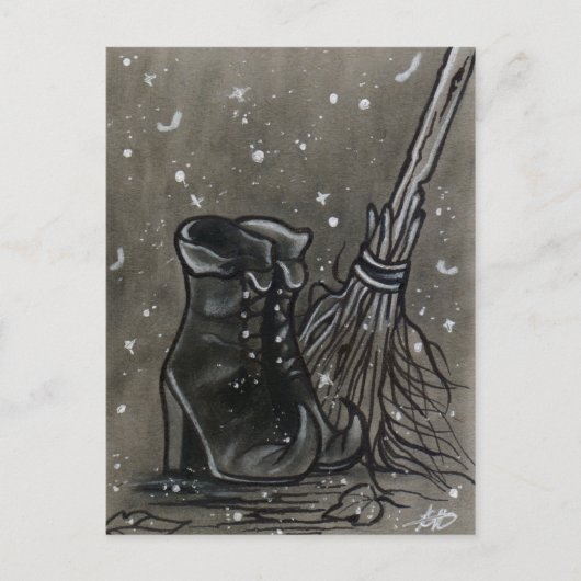 Bewitching Boots heks boots Halloween Briefkaart (Voorkant)