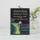 Bewitching Cocktails Halloween Party Uitnodiging (Staand voorkant)