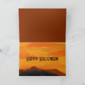 Bewitching Enchantment Retro Halloween Feestdagen Kaart (Binnen)