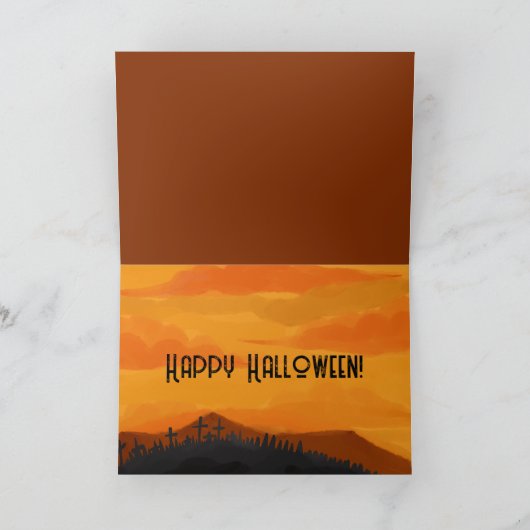 Bewitching Enchantment Retro Halloween Feestdagen Kaart (Binnen)