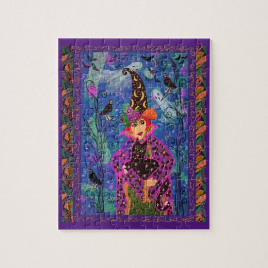 Bewitching Halloween nacht Legpuzzel (Verticaal)
