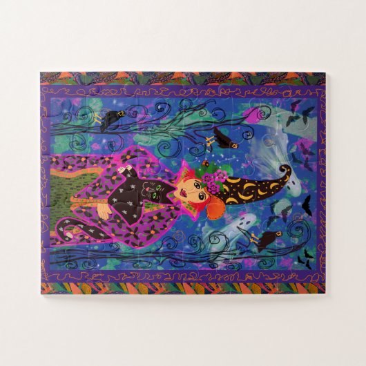 Bewitching Halloween nacht Legpuzzel (Horizontaal)