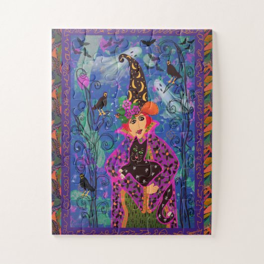 Bewitching Halloween nacht Legpuzzel (Verticaal)