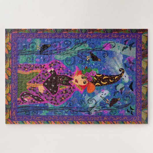 Bewitching Halloween nacht puzzel (Horizontaal)