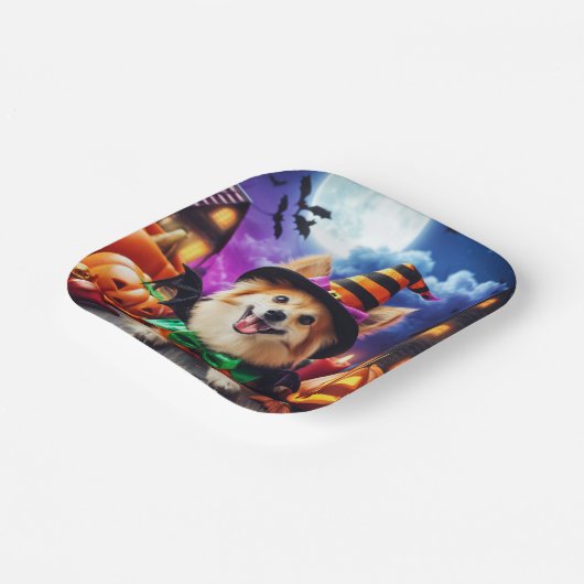 Bewitching Pup's Halloween Howl Papieren Bordje (Gebogen)