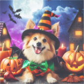 Bewitching Pup's Halloween Howl Sticker (Voorkant)