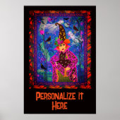 Bewitching Spooky gepersonaliseerde Halloween Deco Poster (Voorkant)