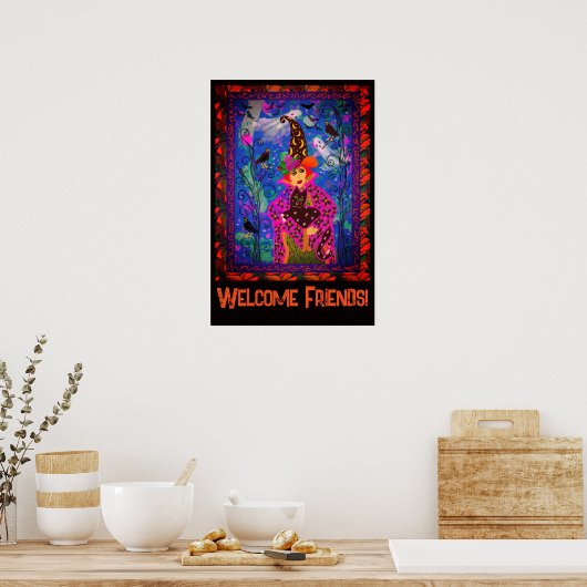 Bewitching Spooky Halloween Party Decor Poster (Keuken)