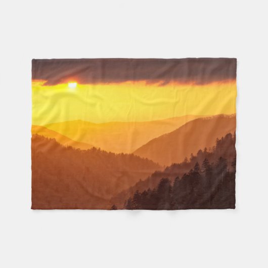 Bewolking vult vallei, Tennessee Fleece Deken (Voorkant (Horizontaal))