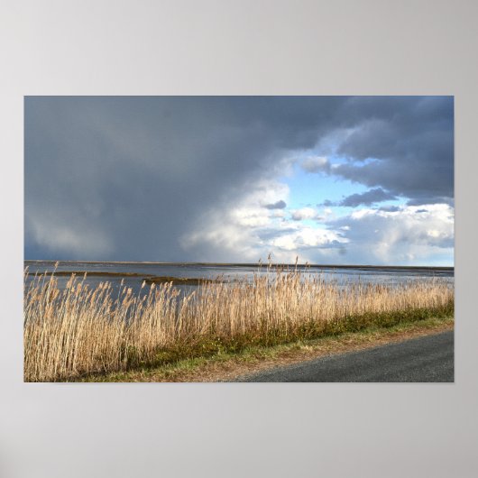 bewolkt dag waterschap Poster (Voorkant)