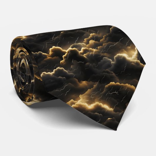 bewolkt hemelpatroon stropdas (Opgerold)