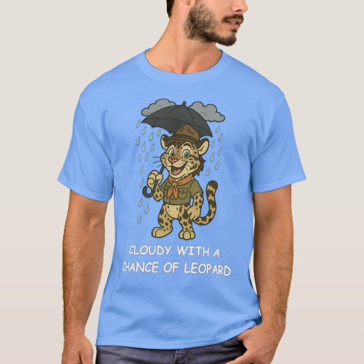 Bewolkt met kans op luipaard t-shirt (Voorkant)