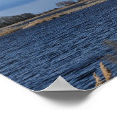 bewolkt Poster van het waterlandschap (Hoek)