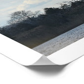 bewolkt Poster van het waterlandschap (Hoek)