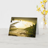 Bewolkt Strand Goa Kaart (Gele Bloem)