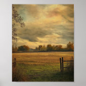 bewolkt weidepad poster (Voorkant)