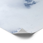 Bewolkte bergen poster (Hoek)