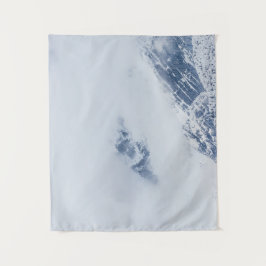 Bewolkte bergen wandkleed