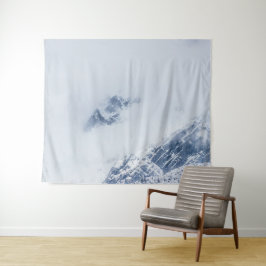 Bewolkte bergen wandkleed