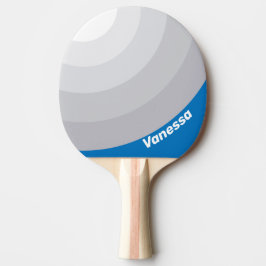Bewolkte Blauwe Lucht Cirkel Streep met Naam Tafeltennisbatje