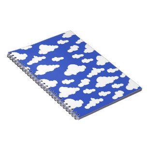 Bewolkte Blauwe Lucht Witte Wolken Dromerige Bewol Notitieboek