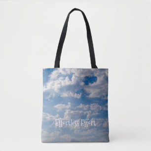 Bewolkte blauwe luchten tote bag